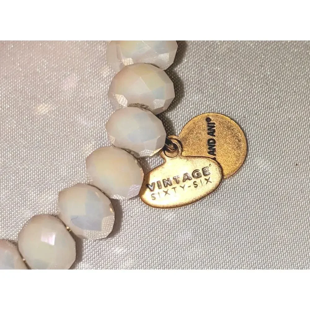 Alex and Ani Deep Sea Wrap Shore Gold Wrap Beaded Bangle Bracelet EUC